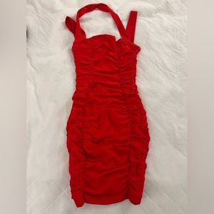 Tiger Mist Stretchy Red Mini Dress